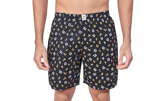 Image of Nermosa Pure Cotton Comfortable & Breathable Printed Regular Shorts /Boxer for Men, Pack of 3