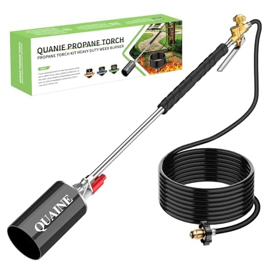 Propane Torch Weed Burner Kit,High Output 2,400,000 BTU with Self Igniter and Turbo-Blast Trigger,Heavy Duty Blow Torch with 10FT Hose,Flamethrower for Weeding,Roofing,Melting,BBQ