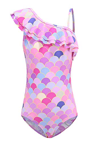 Image of Girls One Piece Swimsuits Mermaid Bathing Suits Summer Swimsuit 2-14 Years