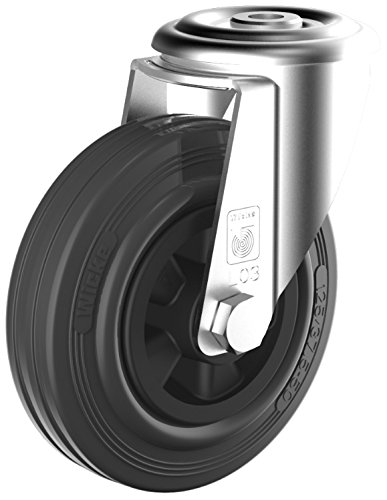 Roulette pivotante 125mm Wicke GK RR roulement rouleaux pour chariot charge 100kg largeur 38mm