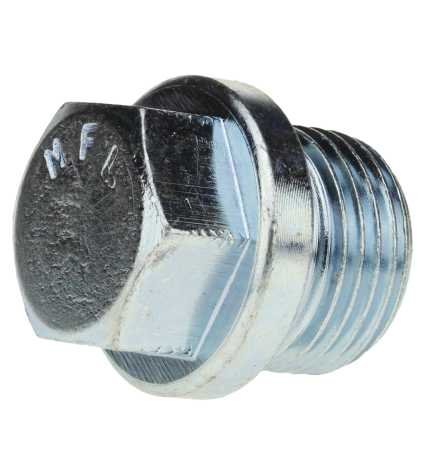 Reidl Verschlußschrauben mit Außensechskant und Bund, zylindrisches Gewinde 18 x mm 1,5 DIN 910 5.8 galv. verzinkt farblos 25 Stück