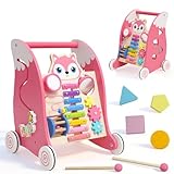 Le cadeau idéal pour les Tout-petits qui Apprennent à Marcher: ce mignon petit renard rose est à la fois adorable et pratique, alliant apprentissage et jeu en une expérience merveilleuse. Pour un anniversaire ou Noël, il accompagne les enfants dans leur transition du quatre pattes à la marche, offre d'innombrables possibilités de jeu et contribue à leur développement global.