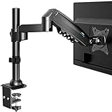 HUANUO Brazo de Monitor Solo para Pantalla LCD LED de 17-32 Pulgadas, Brazo de Resorte de Gas de Rotación de 360 ° Ajustable en Altura, 2 Opciones de Montaje, Vesa 75/100 mm y Peso de Carga 2-9 KG