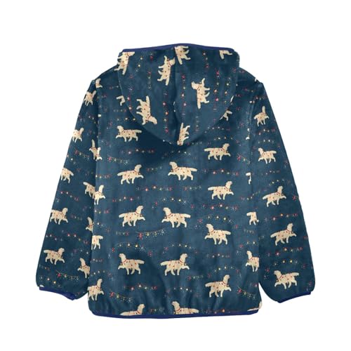 Boys' Fleece Hoody Jacket Zip Up Coat Warm Fall Winter Plush Jacket Labrador Dog Christmas Long Sleeve Outerwear2