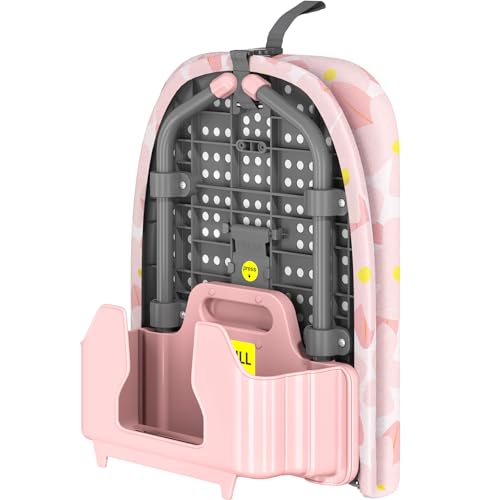 APEXCHASER Tabla de planchar pequeña con soporte para plancha, tabla de planchar compacta con pies antideslizantes, tabla de planchar portátil con funda de algodón para espacios pequeños y viajes,