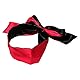 EROSPA® Weiche Satin Augenbinde Augenmaske Fetisch BDSM - 150 x 8 cm - Schwarz Rot