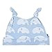 KicKee Pants Boys' Essentials Print Double Knot Hat, Pond Elephant, Newborn-3 Months