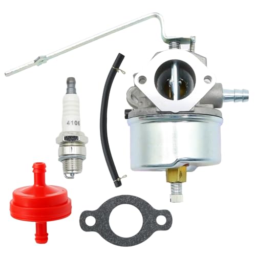 JUUDDENPARTS E-45520E - Kit de carburador de repuesto para cortacésped de cilindro Suffolk Qualcast Classic 30S 35S 43S, repuesto para motor Tecumseh, sustituye a AQ148 E-45020B 992041 RJ19LM