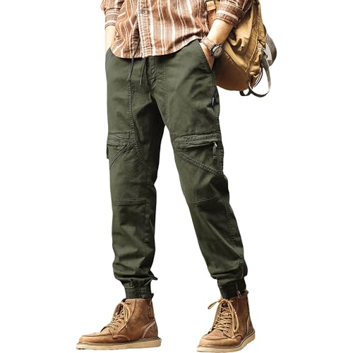 Men's Drawstring Cargo Pants Japanese High Street Pants Functional Jogger Pants Mens Tactical Multi Pocket Pants3