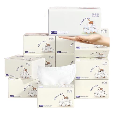 Lot de 10 paquets de 4200 feuilles de papier toilette doux blanc 4 plis en fibre de pâte de bois jetables pour voyage