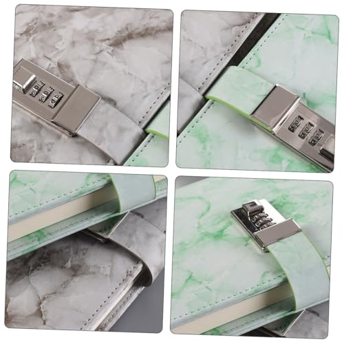 NUOLUX 大理模様 鍵付きノートブック 軽量 手帳 日記帳 予定管理用 シンプルデザイン 学校 オフィス 家向け