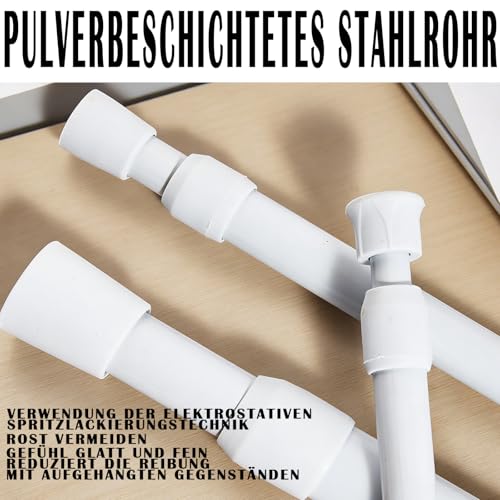 Gardinenstange Zum Klemmen Teleskopstange Klemmstange – 4er-Pack Verstellbar Ohne Bohren 40–70 Cm Für Fenster Badezimmer Kleiderschrank Stabil Vielseitig