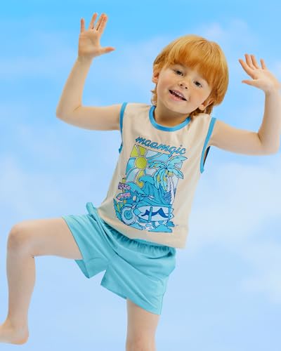 Image of maamgic Boys Swim Trunks with Compression Liner Quick Dry Swim Shorts Anti-Chafe Boy Bathing Suit