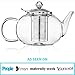 Glass Teapot Stovetop Safe - Stainless Steel Infuser - Blooming and Loose Leaf Tea Pot - Large Capacity 1200ml/40oz by Nest Above