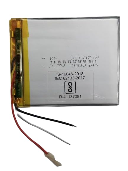 KP Original -306070P 3Pin Wire 3.7v 4000mAh 3 Wire Rechargeable Battery for DVD, Tablet, MP3 Player, 4000 mah