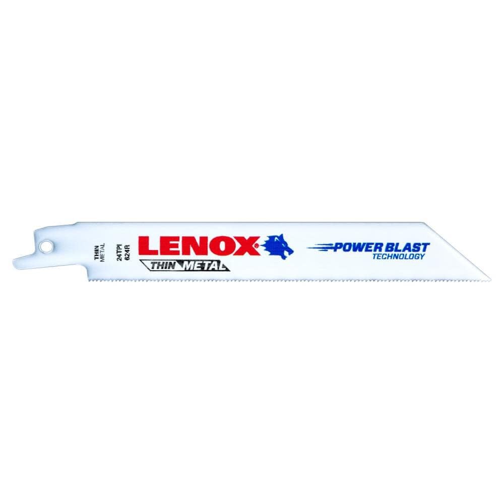 Lenox herramientas – Hojas para sierra de sable (bimetálicas), propósito General, 15,2 cm), 24 tpi, 25-Pack (20496b624r)