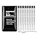 Pacote com 10 refis substituíveis de caneta esferográfica, refis de tinta de gel G2, ponta média de 1 mm, refil de caneta giratória, refis de caneta esferográfica, refis de tinta para canetas, refis