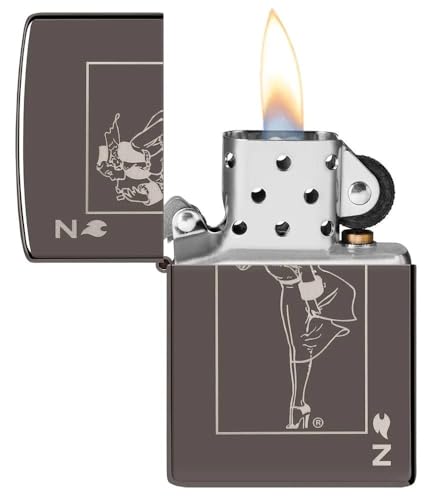 Encendedor Zippo clásico personalizado negro hielo miniatura 3