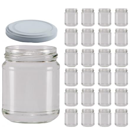 48 Vasetti Vetro 212 Ml Con Tappi - Per Marmellate, Sottoli, Bomboniere