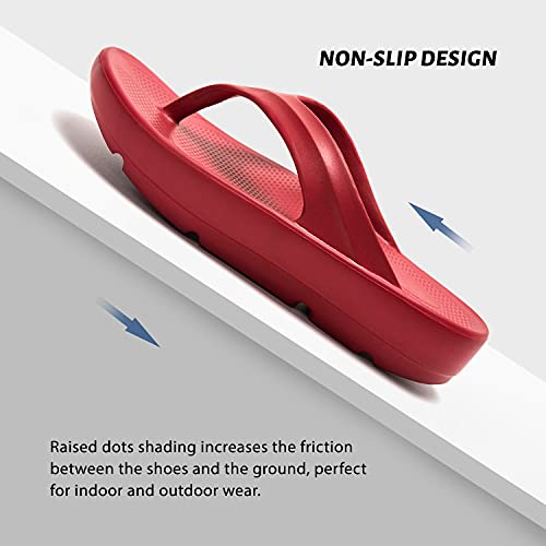 Image of FUNKYMONKEY Women's Comfort Flip Flops with Arch Support - Lightweight EVA Thong Sandals for Walking, Beach, and Daily Wear - Cushioned Footbed & Anti-Slip Sole