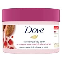 Dove Body Scrub Pomegranate Seeds and Shea Butter Gentle Exfoliating Body Polish 298g, Reveals Visibly Smoother, Soft Skin with Lasting Nourishment