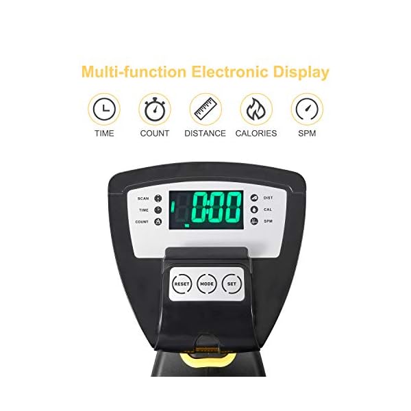 FISUP Rowing Machine 265LB Weight Capacity for Home Use with LCD Monitor and Comfortable Seat Cushion,50 Inch Slide Rail Indoor Rowing Machine for Cardio Training