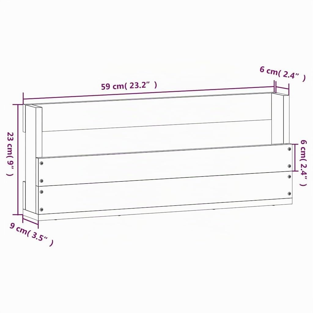 vidaXL Estantes de Zapatos de Pared 2 uds Madera Pino Blanco 59x9x23cm