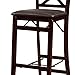 Linon Triena X Back Folding Bar Stool, Merlot/Brown