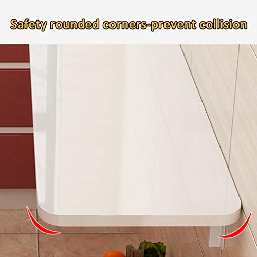 Table à manger murale pliable avec supports en acier pour une stabilité maximale - 7