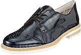 Gepolsterte Lederdecksohle Rieker Damen N0413 Derby, Blau (Marine), 39 EU