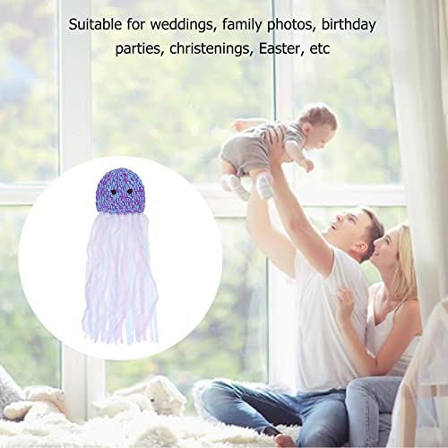 Chapéu de fotografia de bebê, chapéu de malha de lã feito à mão para bebê foto de recém-nascido novo
