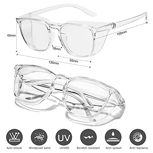 Zoldag Safety Glasses Anti Fog Safety Goggles For Nurses,Blue Light Blocking Glasses Protective Eyewear For Women Nurses #TOP2