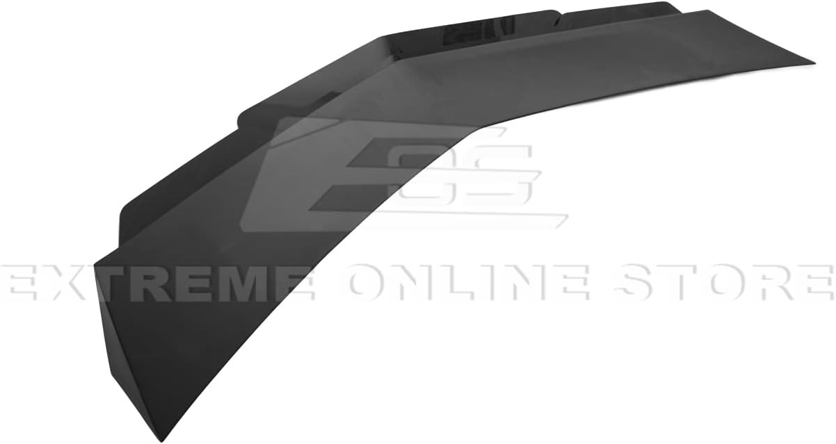 Replacement for 2009-2015 Cadillac CTS Coupe Models | Performance Boomerang Style Rear Trunk Lid Wing Spoiler Wickerbill Insert (ABS Plastic - Matte Black)