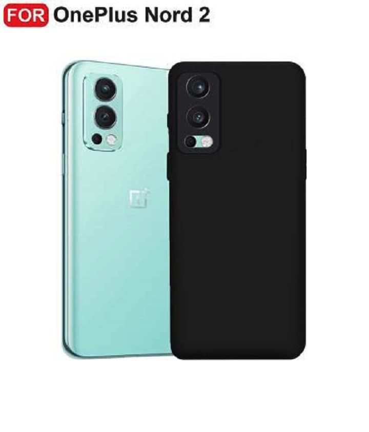 Image of Mobile Back Cover Case for Oneplus Nord 2 (5G) (Silicone Case|CameraProtection|Black SC1510)