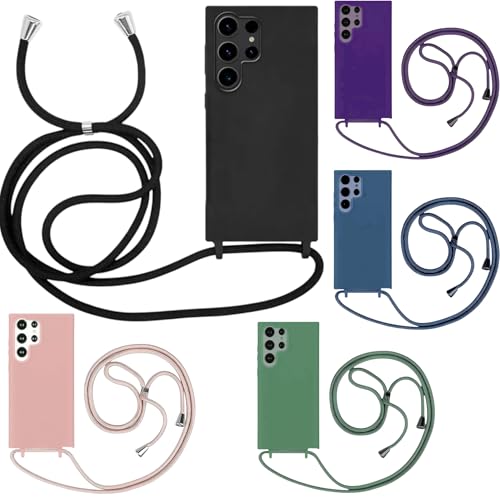 Capa de telefone com cordão transversal para Samsung Galaxy S23 U...