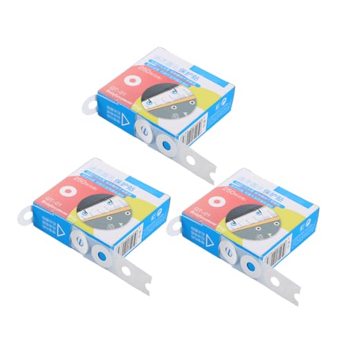 Parliky 750pcs Reinforcement Stickers Self-Adhesive Hole Protectors for Loose-Leaf Paper Ultrafine Strong Adhesion Decals for School Office Document Repair and Punch Protection