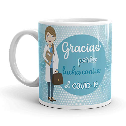 Kembilove. Tazas Desayuno Originales para M�dica � Taza de caf� de Agradecimiento para M�dicas Que lucharon en Ayudar a la Gente � Regalos Originales para M�dica