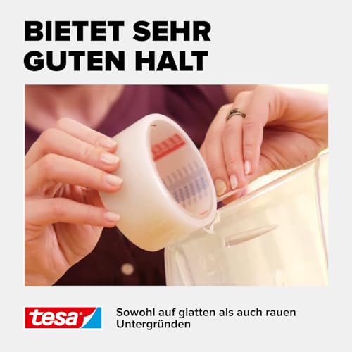 tesa extra Power Reparaturband transparent, selbstklebend, für Haushaltsreparaturen, 10m x 50mm