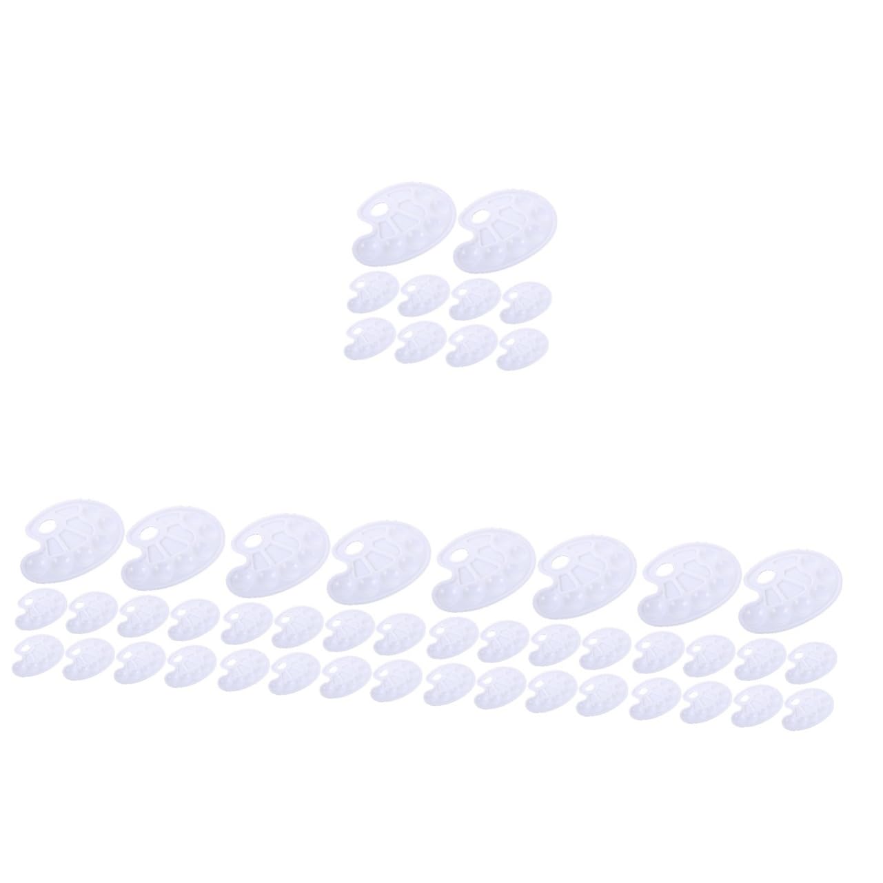 jojofuny 5 Ensembles Palette Plateau Mélange Aquarelle Assiettes Plaques De Peinture Art Bacs À Peinture pour Peinture Acrylique Doublure De Bac À Peinture Plastique Blanche 10 Pièces * 5