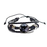 Black Panther Armband – Armreif – Tier Natur Bild Foto Leopard Glas Edelstein Cabochon Armreif Armband PU275
