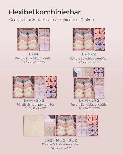 SONGMICS Aufbewahrungsbox für Schublade, 12er Set, Unterwäsche Organizer – Ansicht 5