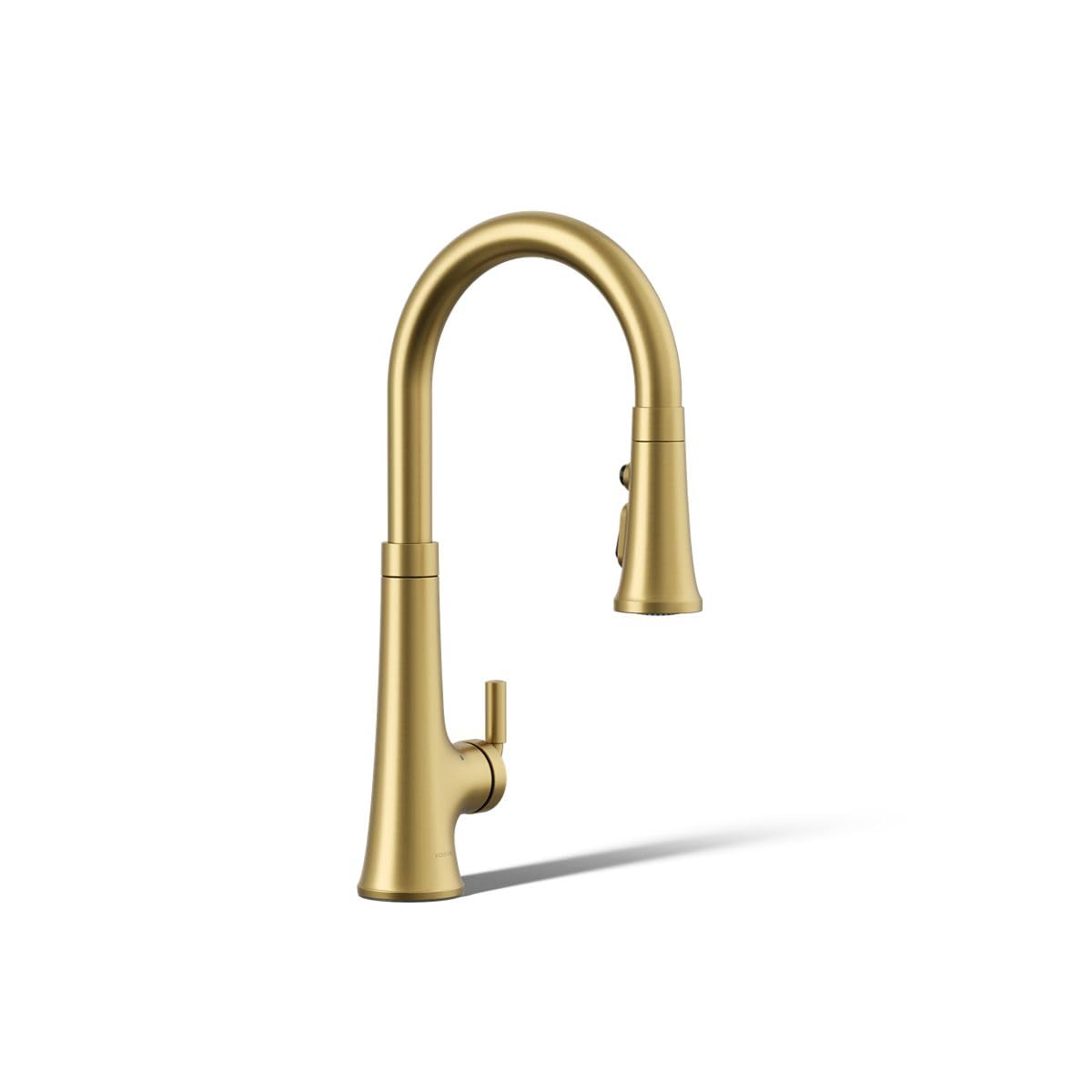 Kohler 23766-2MB Kitchen, Tone, Touchless Pull Gold, 3-Spray Faucet, K-23766-2MB, Vibrant Brushed Moderne Brass
