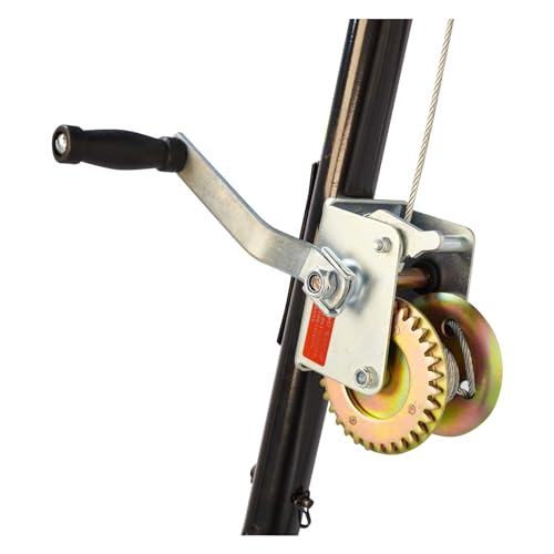 Image of HME Tri-Pod Black Steel Game Hunting Hoist | Economical & Convenient Support Stand | Up to 300 lb. Capacity, 98 inch Lift Height
