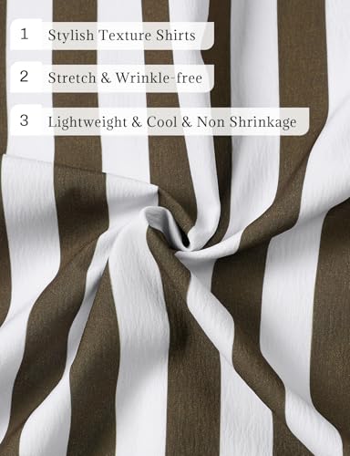 Image of JEMITOP Mens Stretch Wrinkle Free Texture Shirts