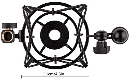 LYRCRO Microphone Shock Mount with Integrated Pop Shield for Rode Mics like K2, NT1-A,NT1000, NT2-A, NT2000, NTK, Podcaster and Procaster (20mm Internal Thread). - Image 7