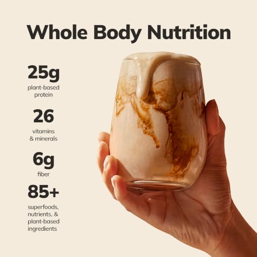 Image of Ka'Chava Whole Body Meal Shake Coffee 2 lb - Vegan Protein Powder with 25g of Protein, 6g of Fiber - Plant-Based Meal Replacement - Probiotics & Digestive Enzymes - Gluten & Dairy Free (15 Servings)