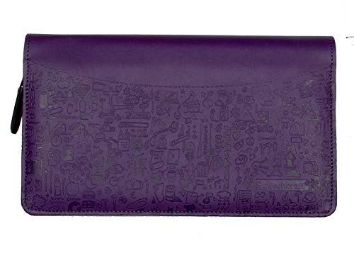 Image of Sukeshcraft Multiple Cheque Book Holder | Original PU Holds Upto 8 Cheque Books, Purple.