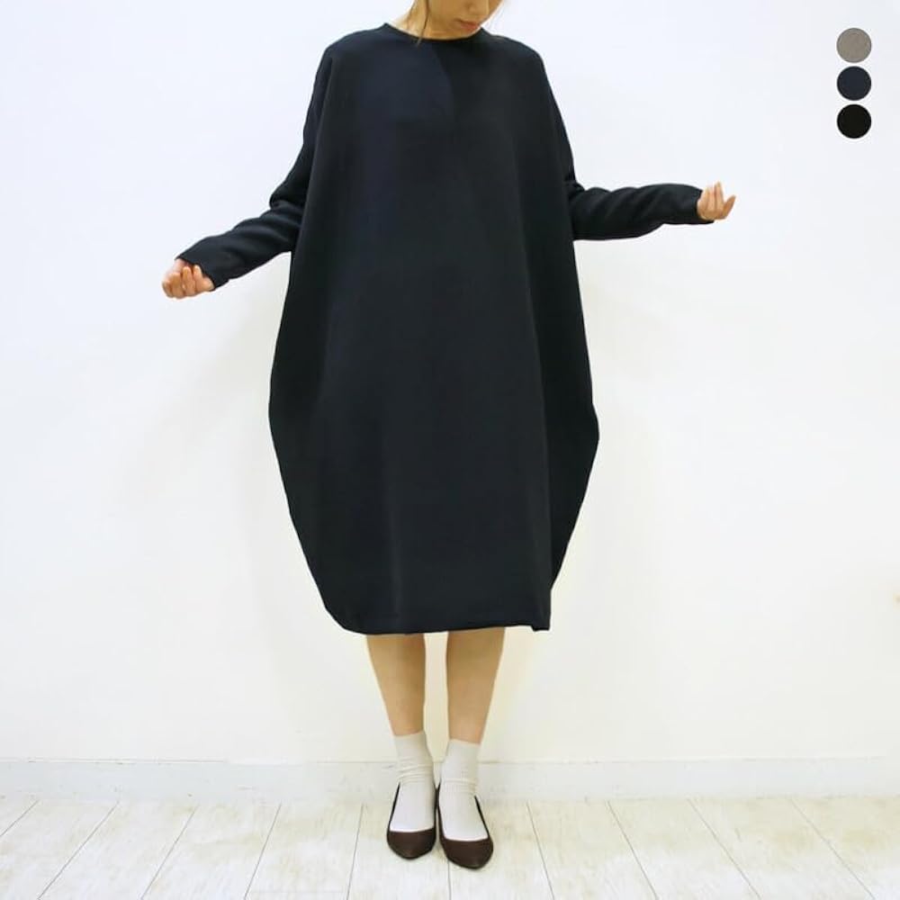 Amazon.co.jp: [ミズイロインド] コクーン ワイド ワンピース 3-250043