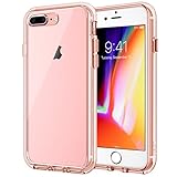 JETech Case for iPhone 8 Plus and iPhone 7 Plus 5.5-Inch, Shock-Absorption Bumper Cover, Anti-Scratch Clear Back, Rose Gold