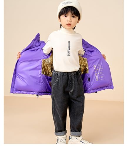Eternatastic Kids Boy Girl Hooded Down Jacket Winter Weather Resistant Down Coat Insulated Quilted Bubble Puffer2